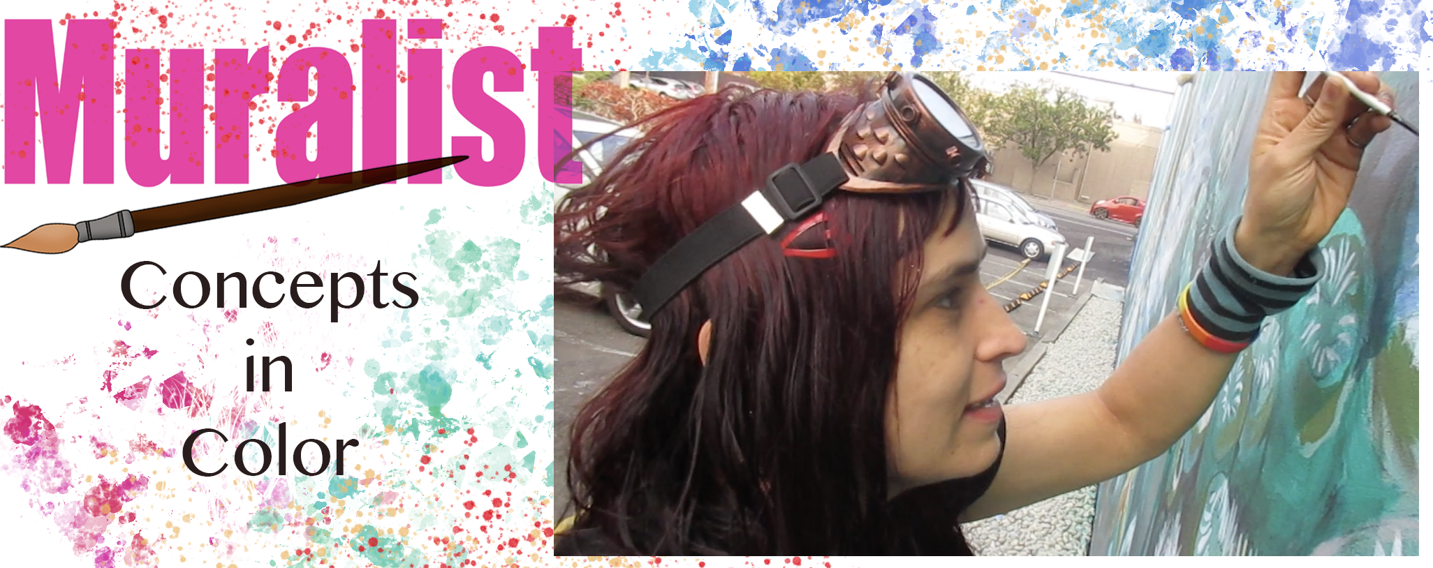 Anna Thoreau contributing on Lake City mural, Washington